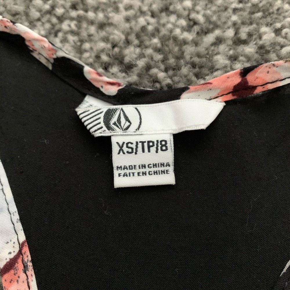 Floral Volcom Racerback Button Front Tank Top - Picture 3 of 3